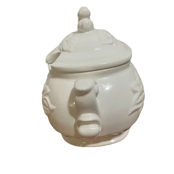 Vintage Himark White Ceramic Small Daisy Soup Tureen With Lid Made In Japan - Picture 8 of 16